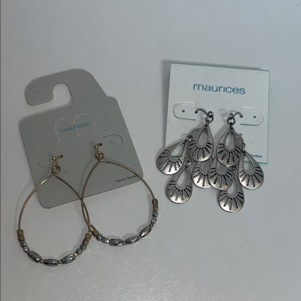 Maurices Lot Of 2 Dangle Earring Sets Silver & Gold #Fashion #Boho #Indie